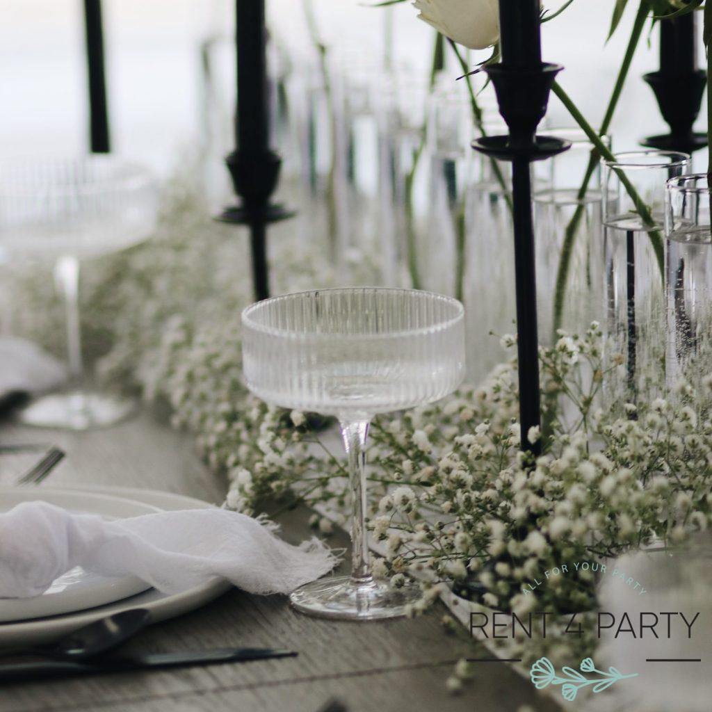 Classic black candle holder rental Sacramento CA | Rent4.Party