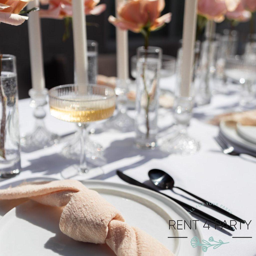 Flat white plates rental Sacramento CA | Rent4.Party