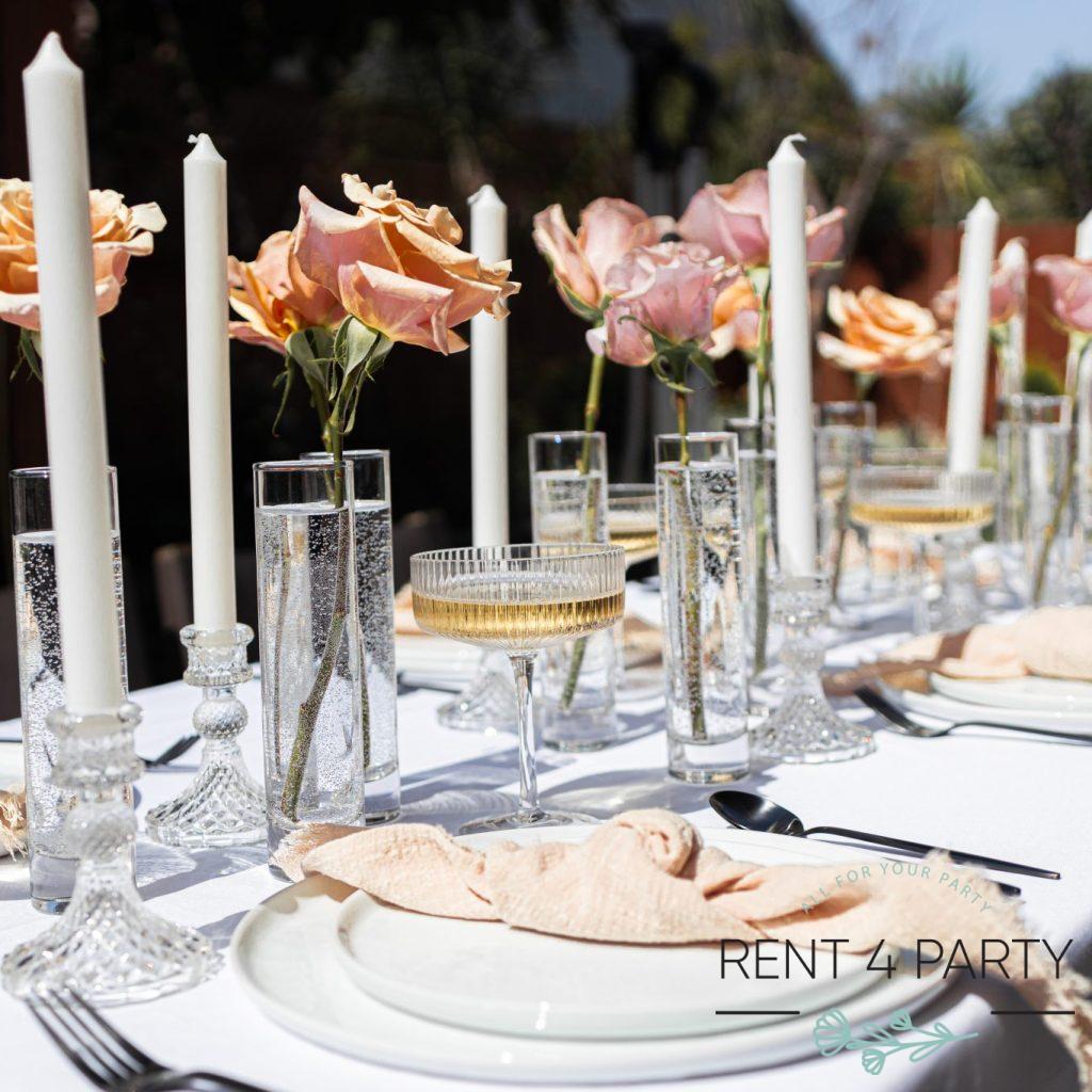 Flat white plates rental Sacramento CA | Rent4.Party