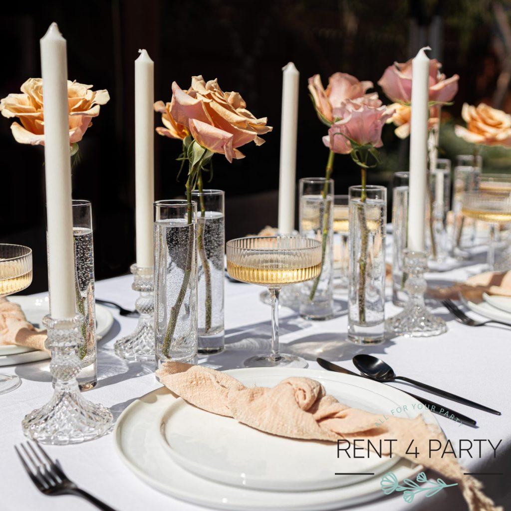 Flat white plates rental Sacramento CA | Rent4.Party