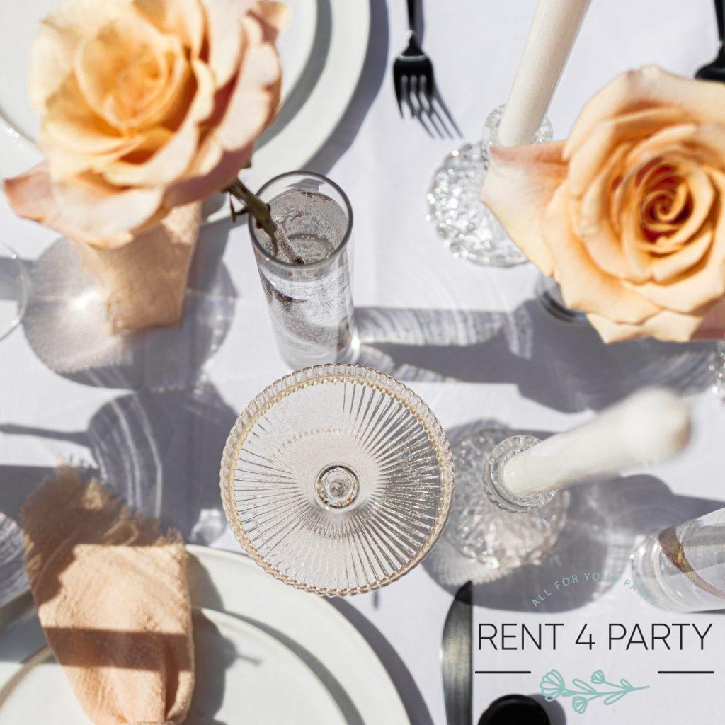 Elegant Glassware rental Sacramento CA | Rent4.Party