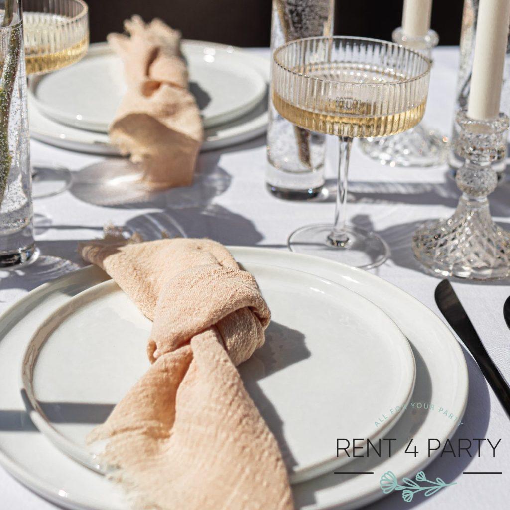 Flat white plates rental Sacramento CA | Rent4.Party
