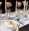 Elegant low clear candle holders rental Sacramento CA | Rent4.Party