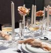 Elegant low clear candle holders rental Sacramento CA | Rent4.Party