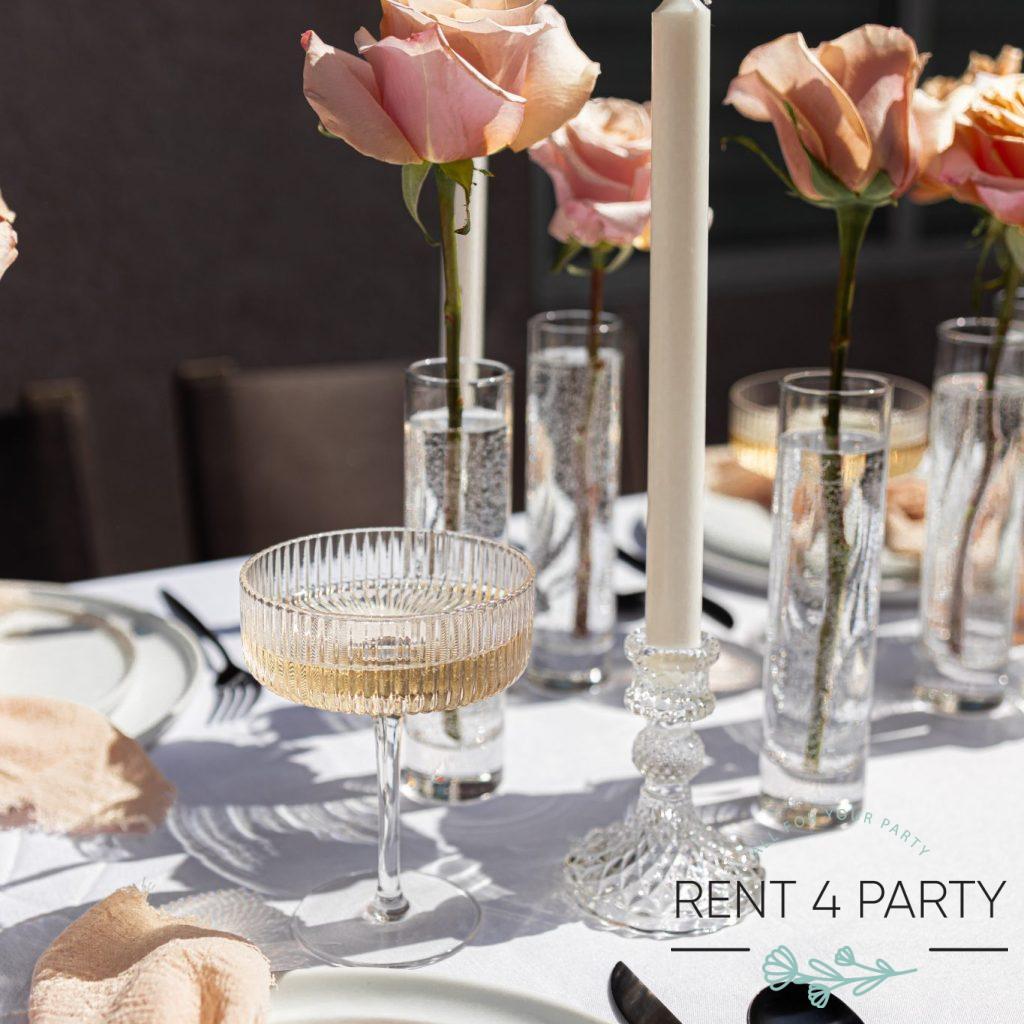 Elegant Glassware rental Sacramento CA | Rent4.Party