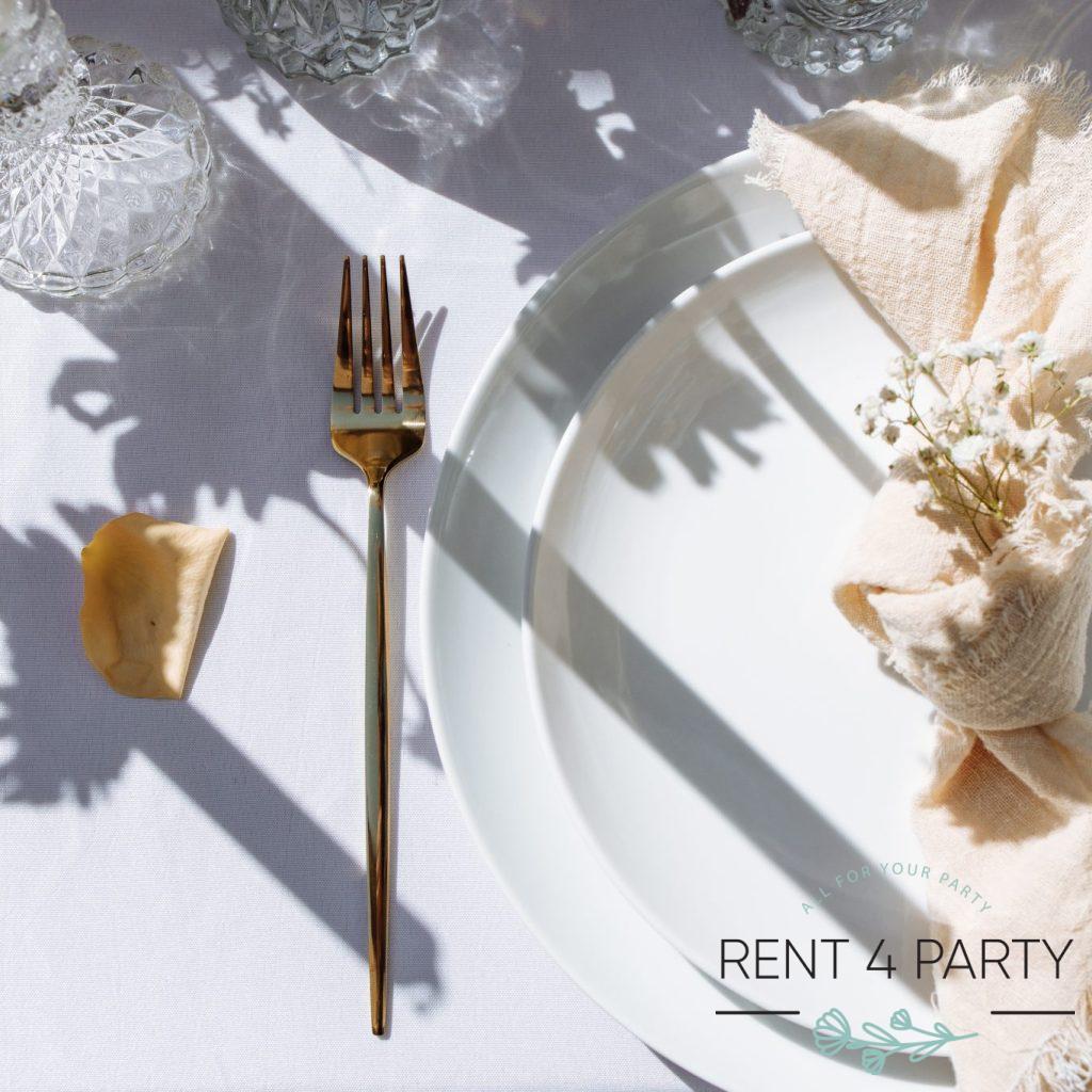 Elegant Gold Flatware rental Sacramento CA | Rent4.Party