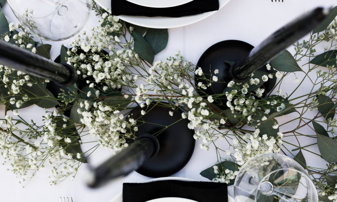 Classic black candle holders rental Sacramento CA | Rent4.Party