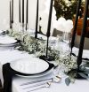 Classic black candle holders rental Sacramento CA | Rent4.Party