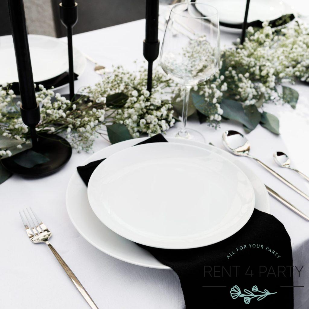 Dinnerware - classic white plates rental Sacramento CA | Rent4.Party
