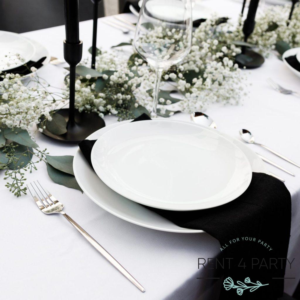 Dinnerware - classic white plates rental Sacramento CA | Rent4.Party