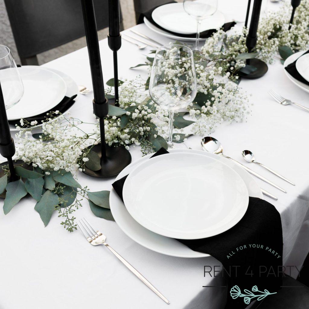 Dinnerware - classic white plates rental Sacramento CA | Rent4.Party