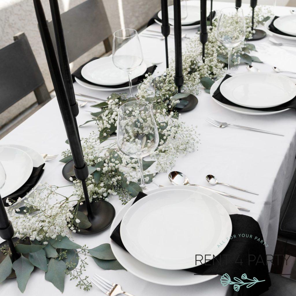 Dinnerware - classic white plates rental Sacramento CA | Rent4.Party