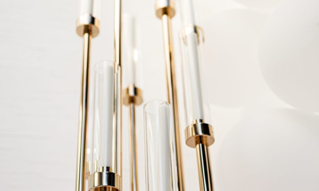 Elegant tall golden candle holders rental Sacramento CA | Rent4.Party