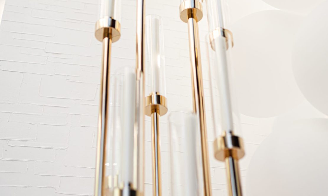 Elegant tall golden candle holders rental Sacramento CA | Rent4.Party