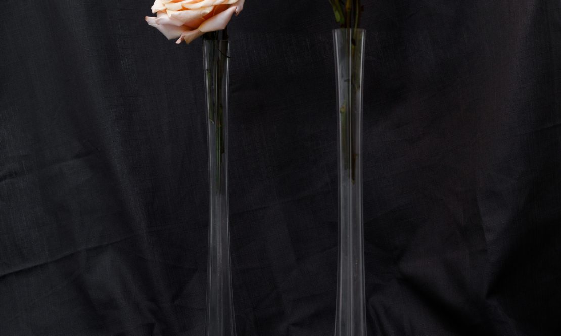 Slender, tall, clear compositional vases rental Sacramento CA | Rent4.Party