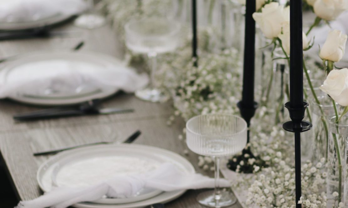 Classic black candle holder rental Sacramento CA | Rent4.Party
