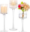 Chic clear candle holders rental Sacramento CA | Rent4.Party