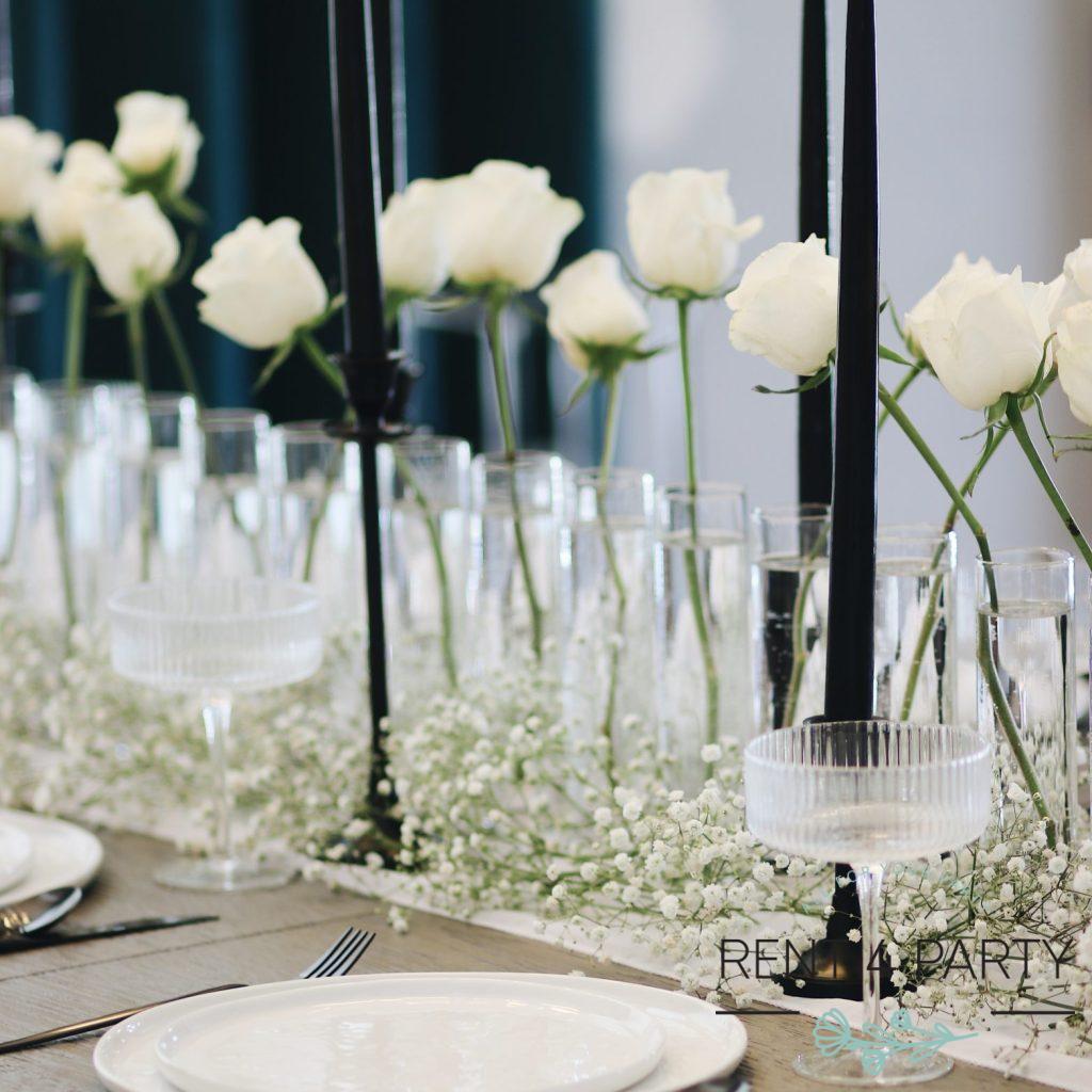 Small clear simple vases rental Sacramento CA | Rent4.Party