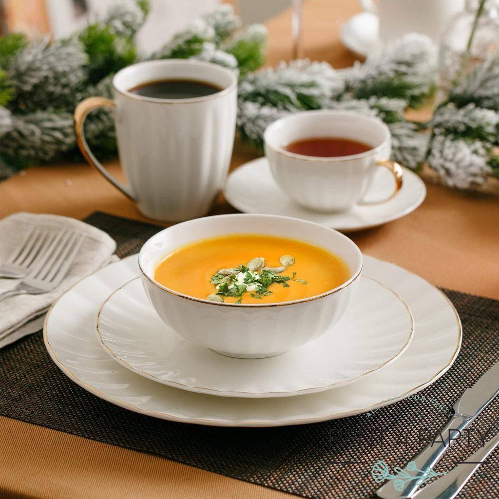 Classic dinnerware a golden rim set rental Sacramento CA | Rent4.Party