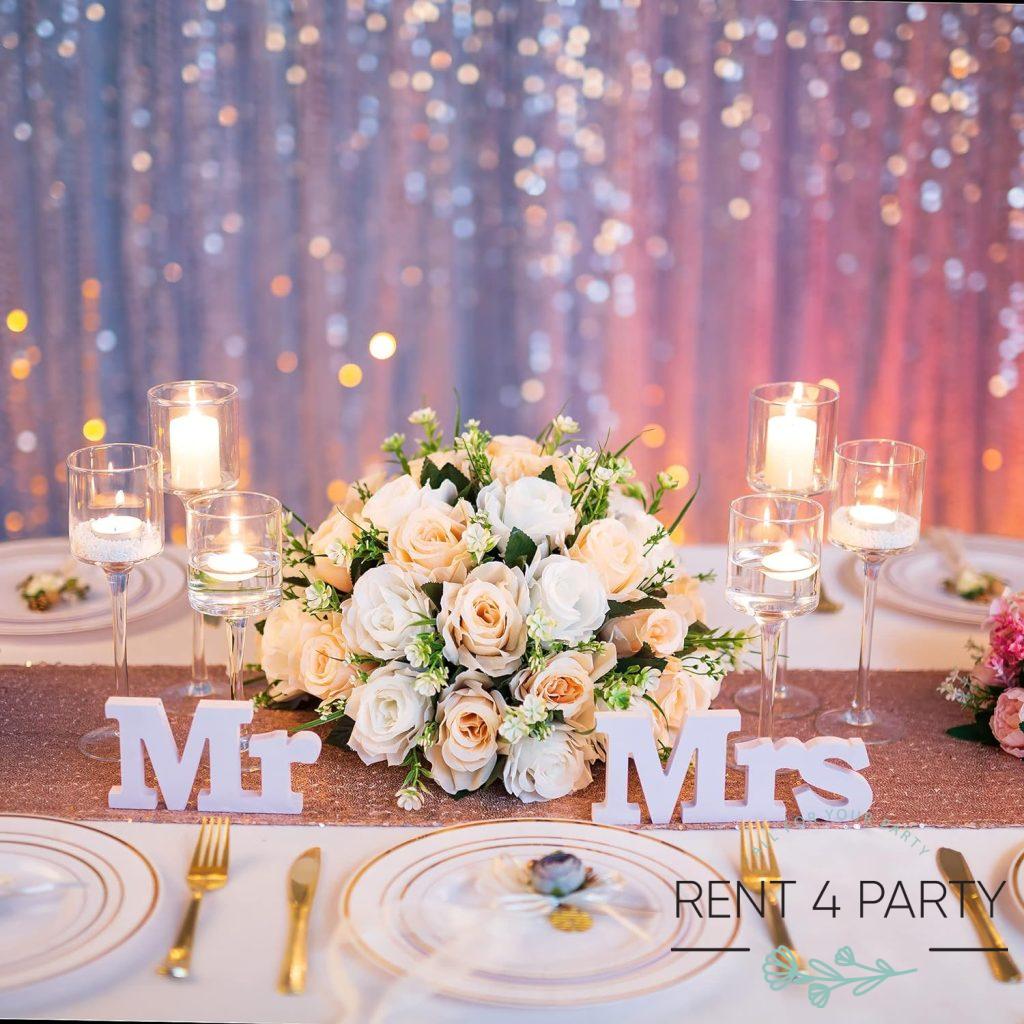 Chic clear candle holders rental Sacramento CA | Rent4.Party