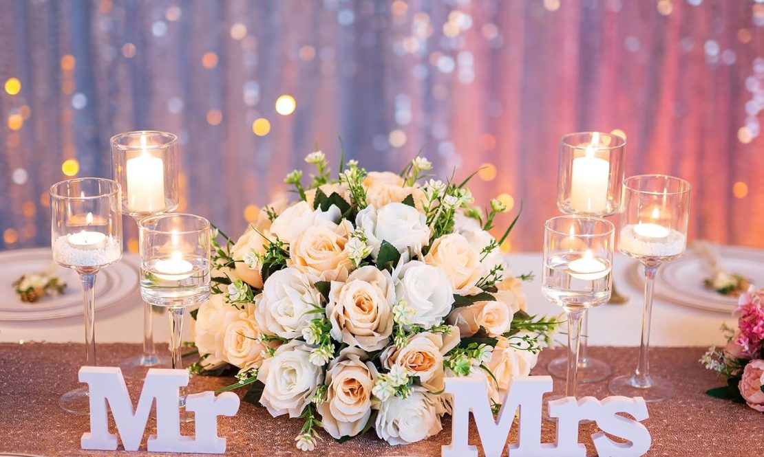 Chic clear candle holders rental Sacramento CA | Rent4.Party