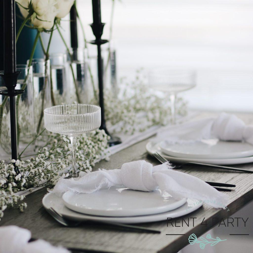 Classic black candle holder rental Sacramento CA | Rent4.Party