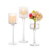 Chic clear candle holders rental Sacramento CA | Rent4.Party