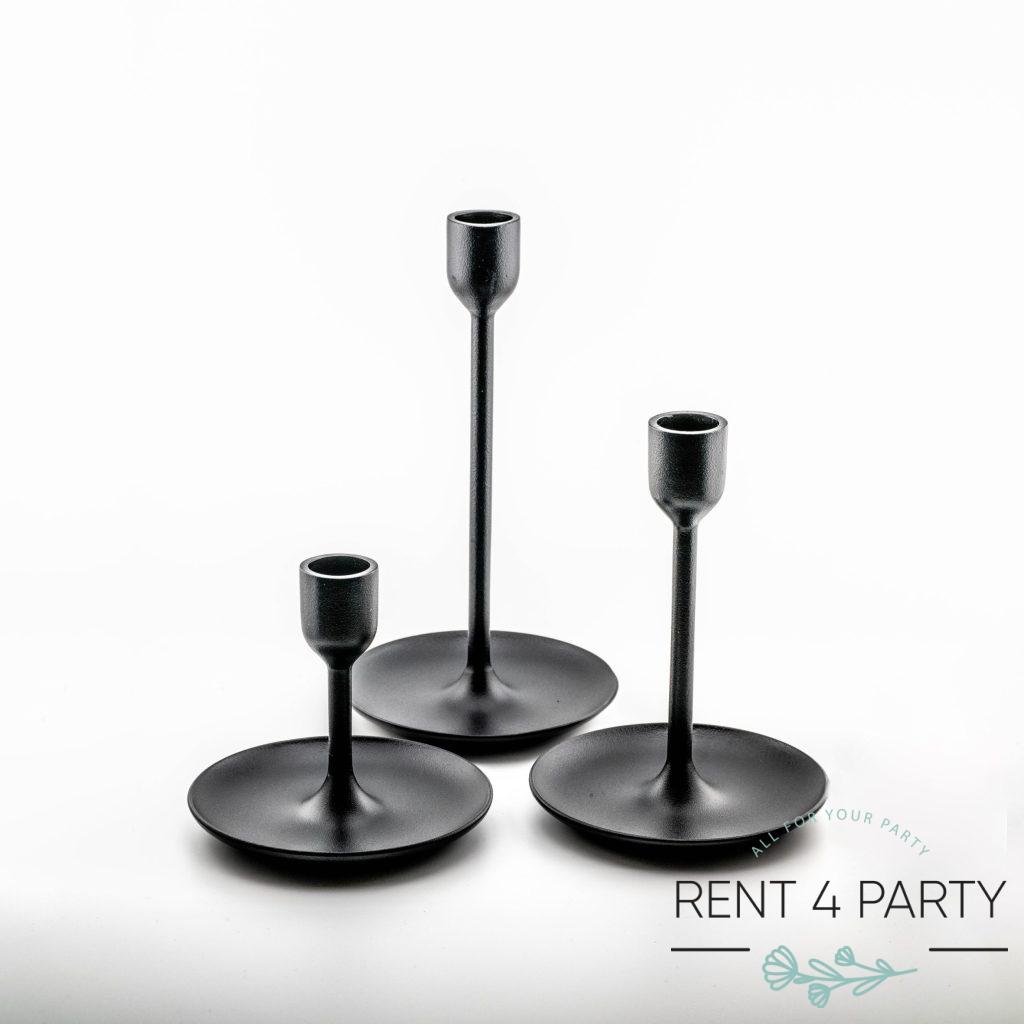 Elegant black candle holders rental Sacramento CA | Rent4.Party