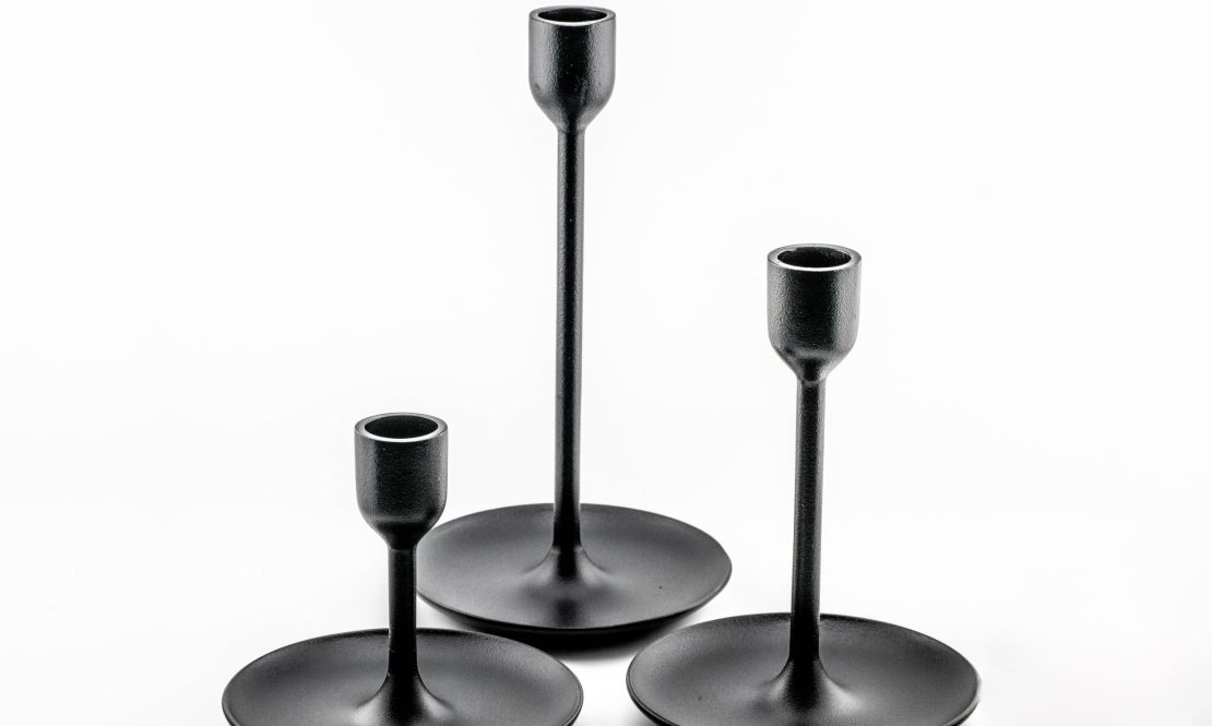 Elegant black candle holders rental Sacramento CA | Rent4.Party