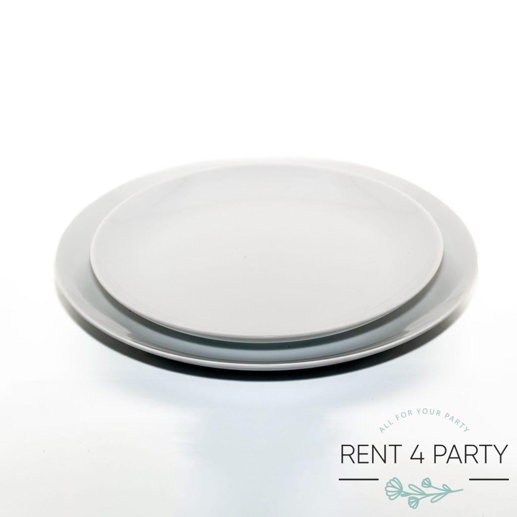 Dinnerware - classic white plates rental Sacramento CA | Rent4.Party