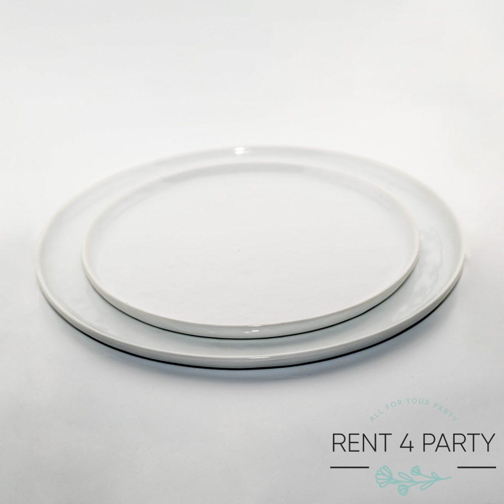 Flat white plates rental Sacramento CA | Rent4.Party
