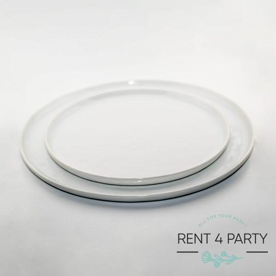 Flat white plates rental Sacramento CA | Rent4.Party