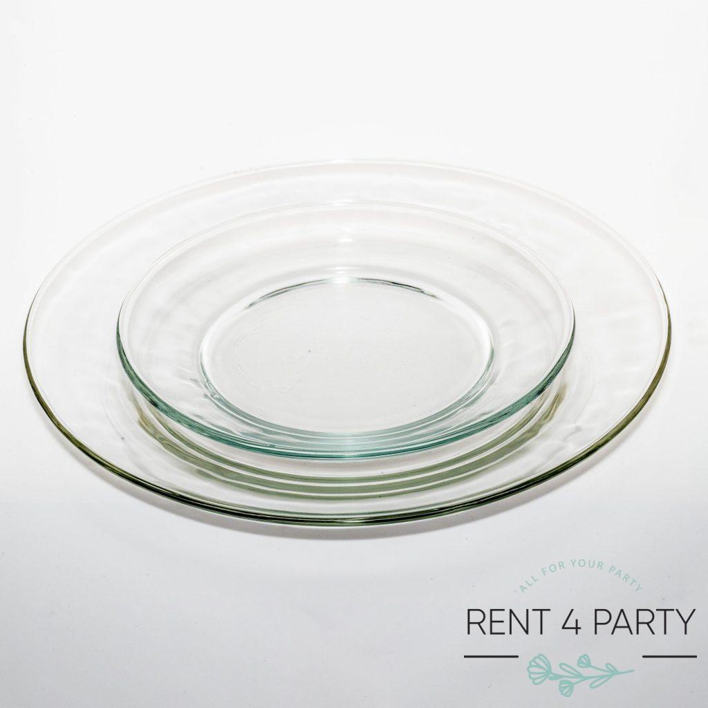 A set of transparent plates rental Sacramento CA | Rent4.Party