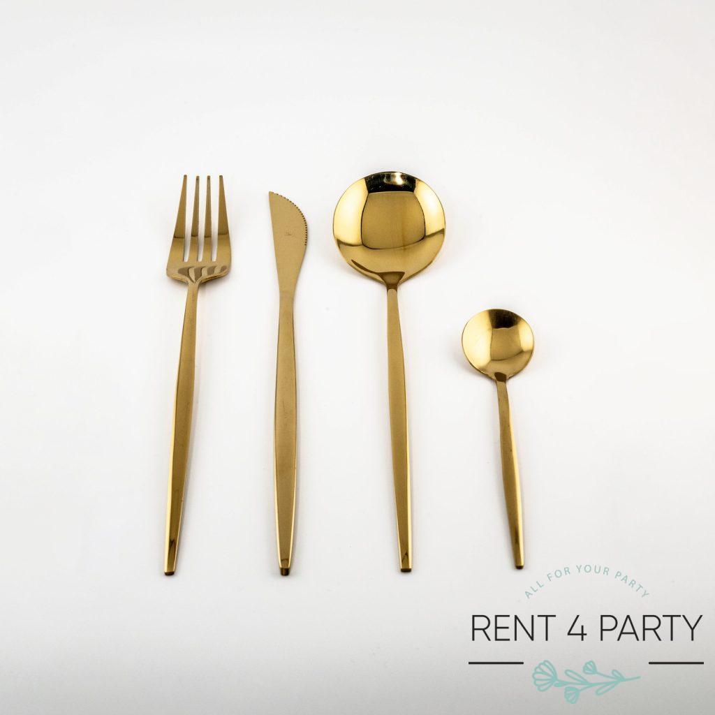 Elegant Gold Flatware rental Sacramento CA | Rent4.Party