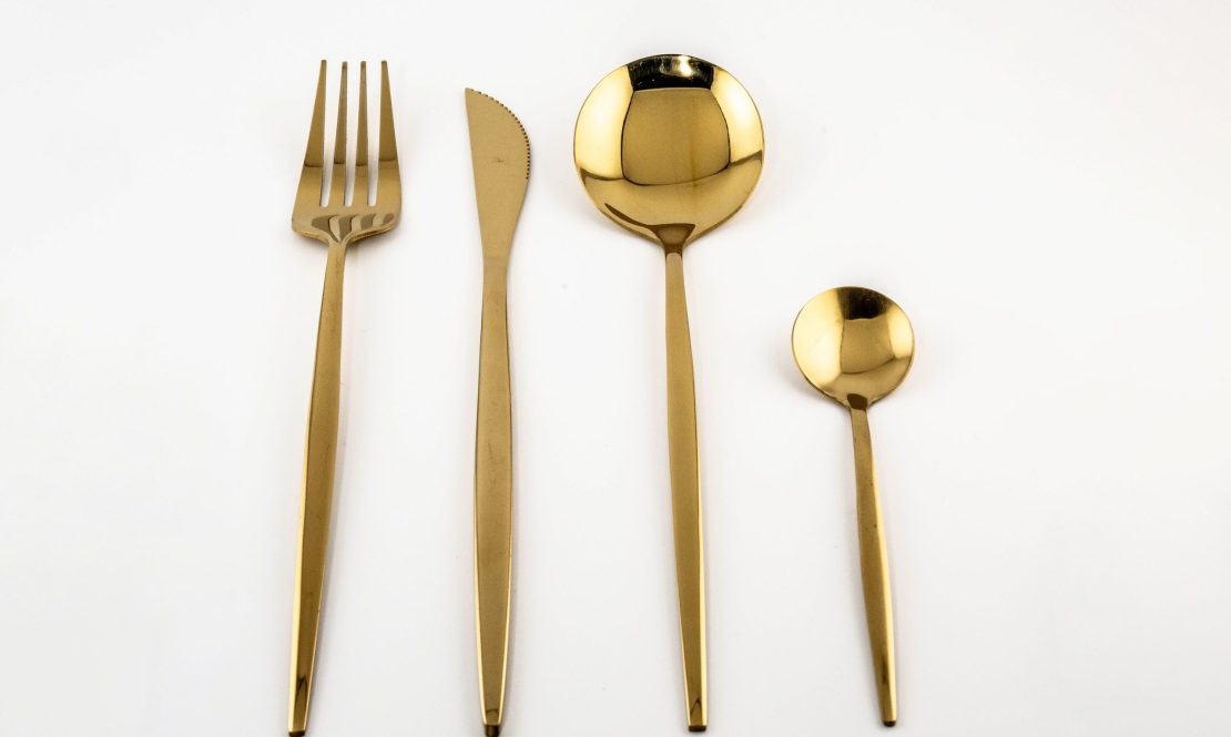 Elegant Gold Flatware rental Sacramento CA | Rent4.Party