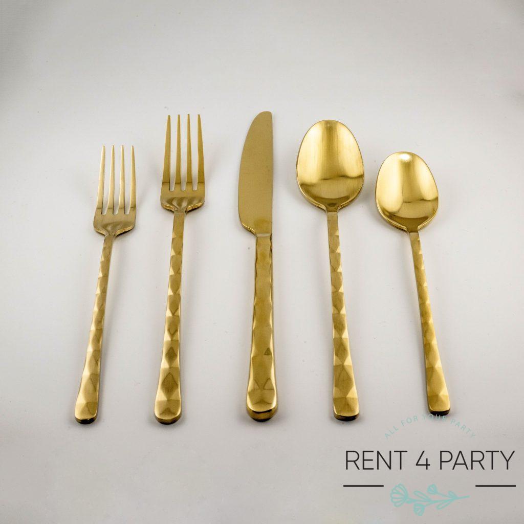 Elegant Classic Gold Flatware rental Sacramento CA | Rent4.Party