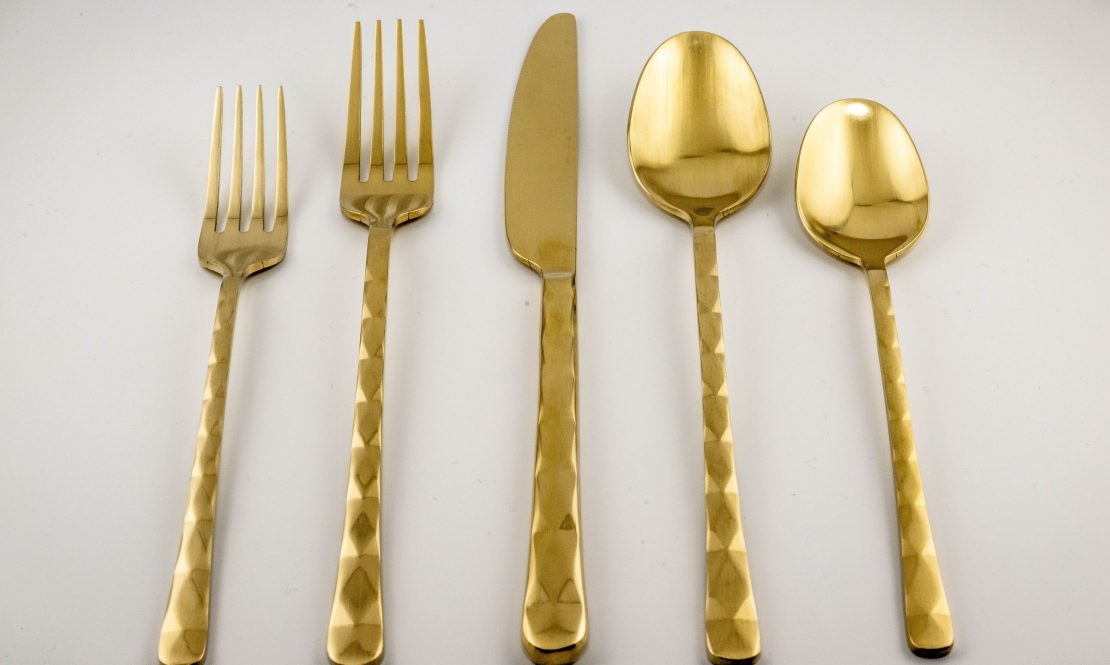 Elegant Classic Gold Flatware rental Sacramento CA | Rent4.Party