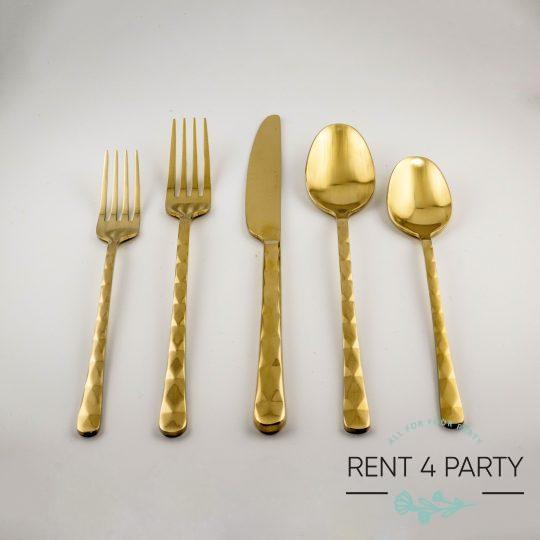 Elegant Classic Gold Flatware rental Sacramento CA | Rent4.Party