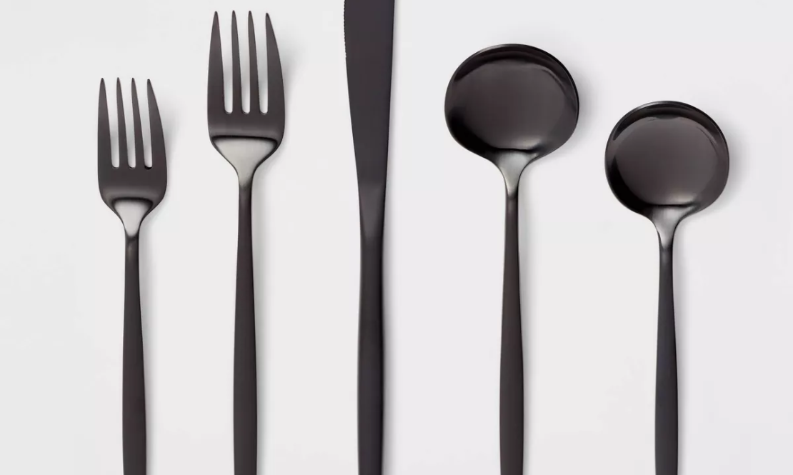 Exclusive Black Flatware Set rental Sacramento CA | Rent4.Party