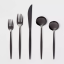 Exclusive Black Flatware Set rental Sacramento CA | Rent4.Party
