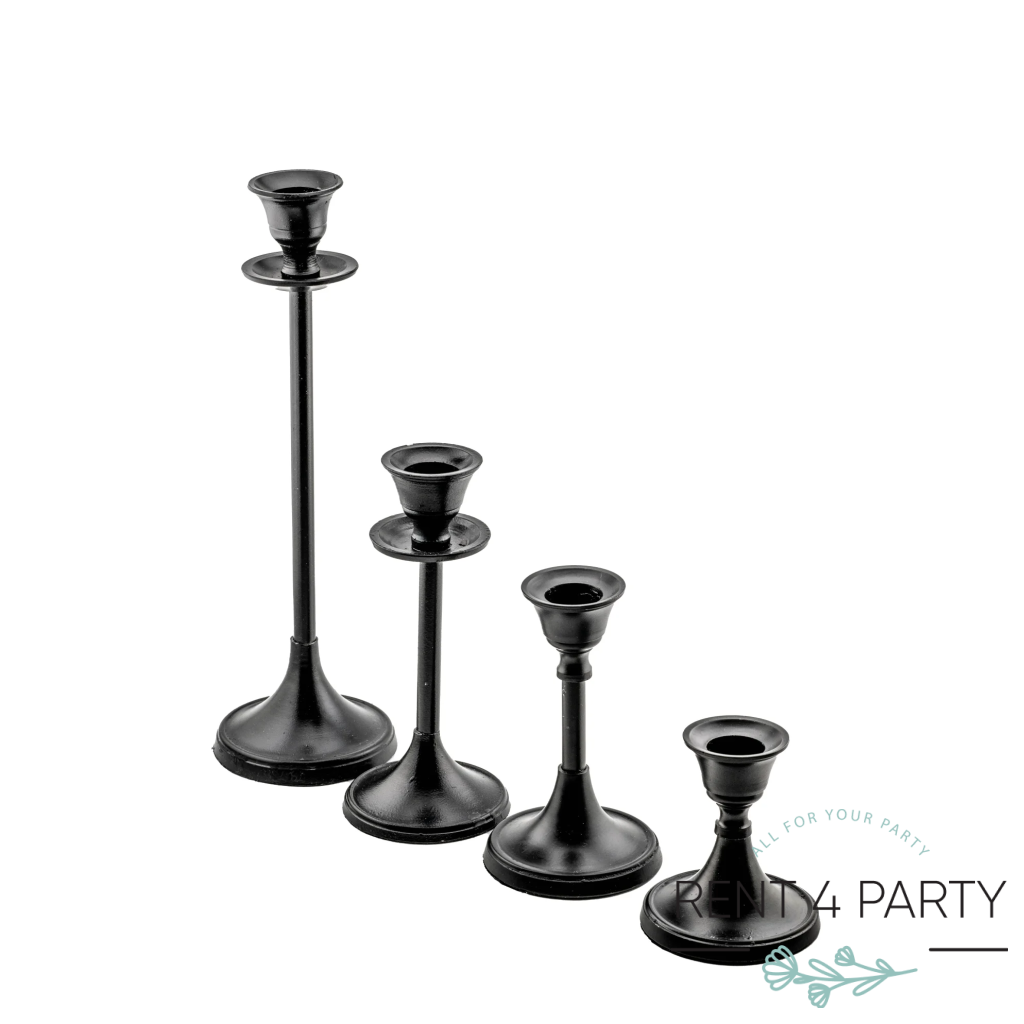 Classic black candle holder rental Sacramento CA | Rent4.Party