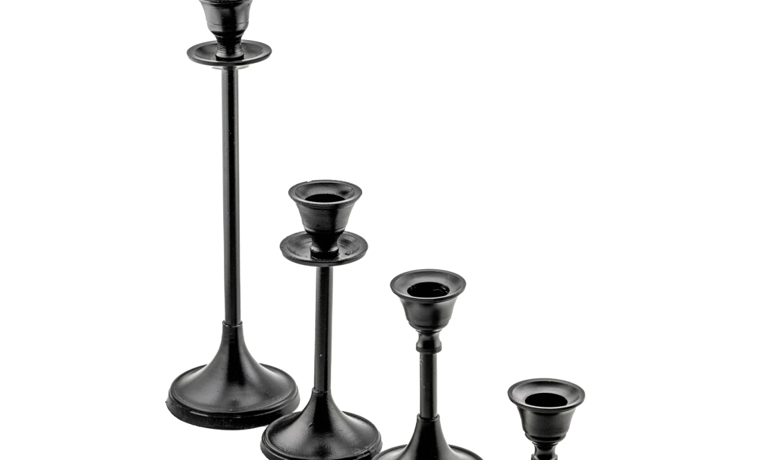 Classic black candle holder rental Sacramento CA | Rent4.Party