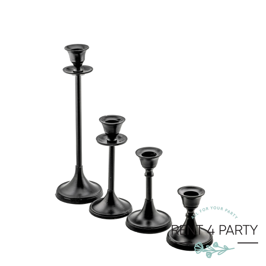Classic black candle holder rental Sacramento CA | Rent4.Party
