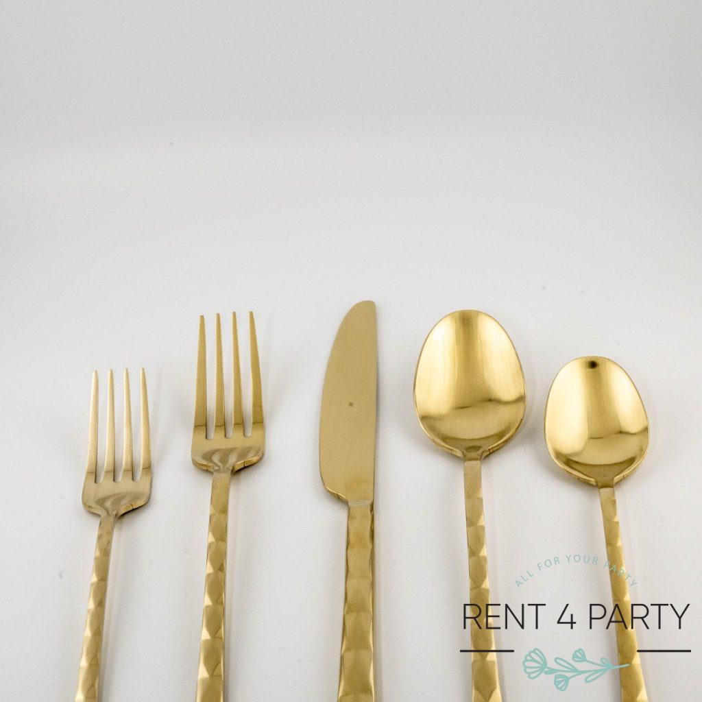 Elegant Classic Gold Flatware rental Sacramento CA | Rent4.Party
