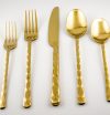 Elegant Classic Gold Flatware rental Sacramento CA | Rent4.Party