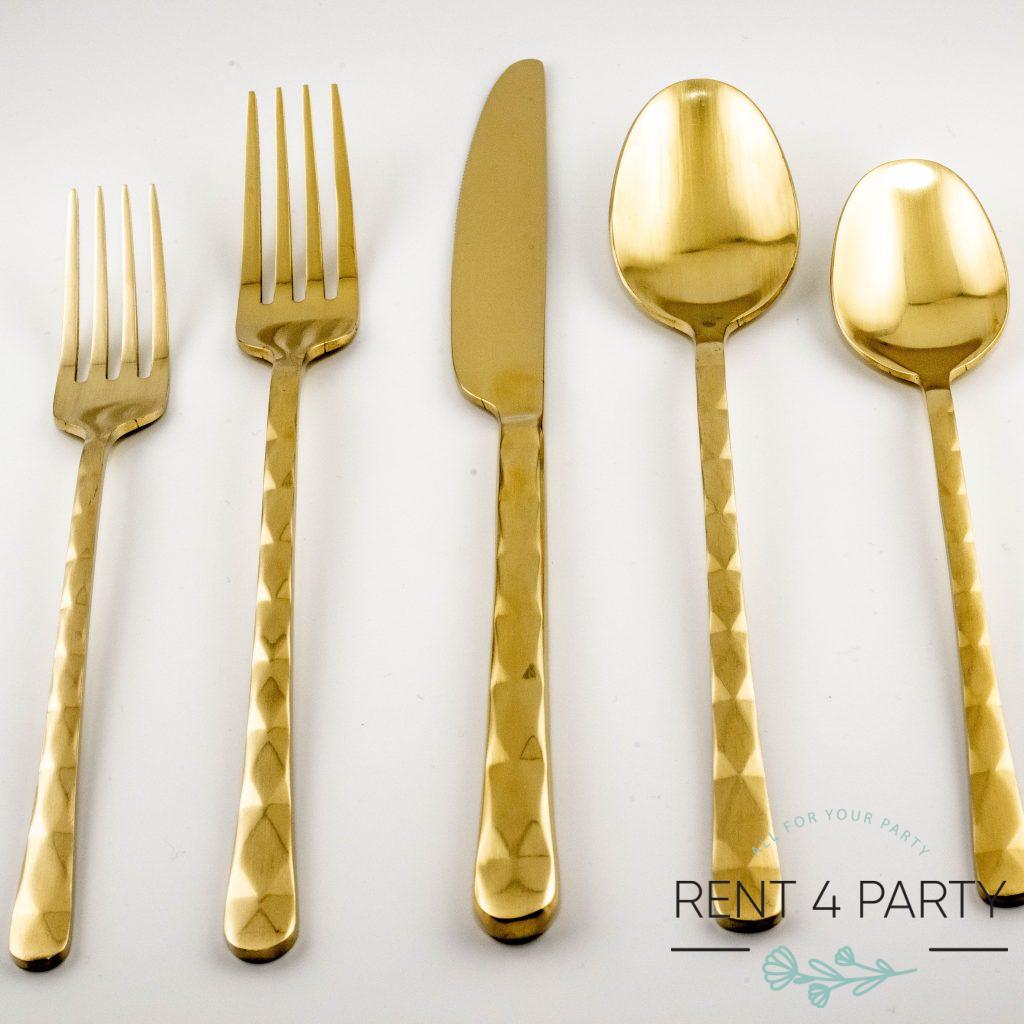 Elegant Classic Gold Flatware rental Sacramento CA | Rent4.Party
