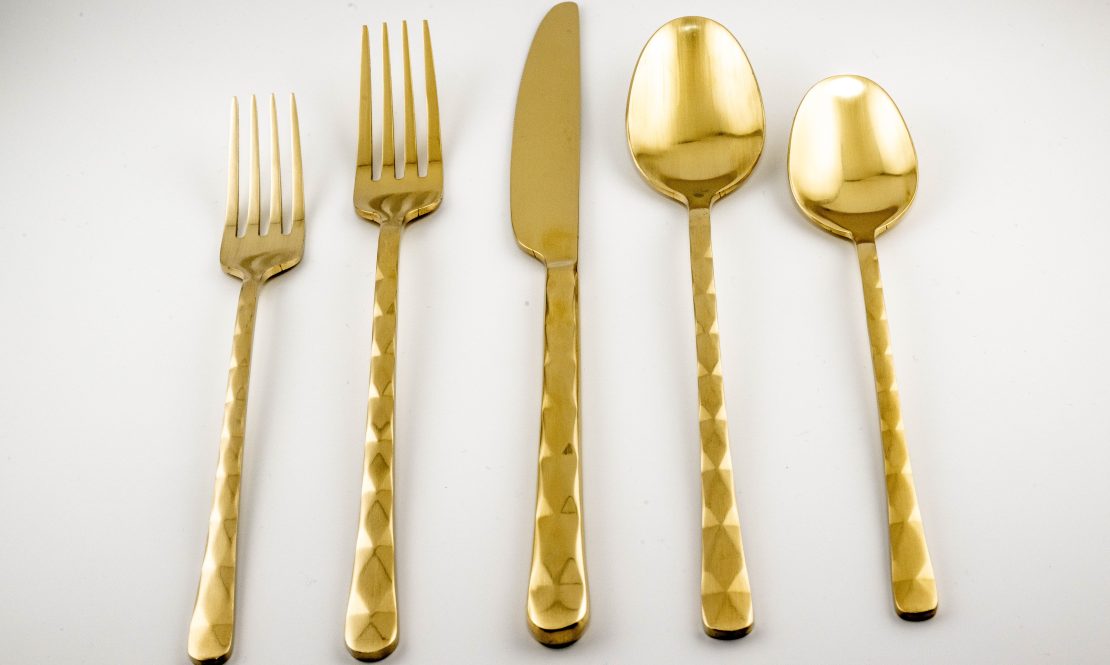 Elegant Classic Gold Flatware rental Sacramento CA | Rent4.Party