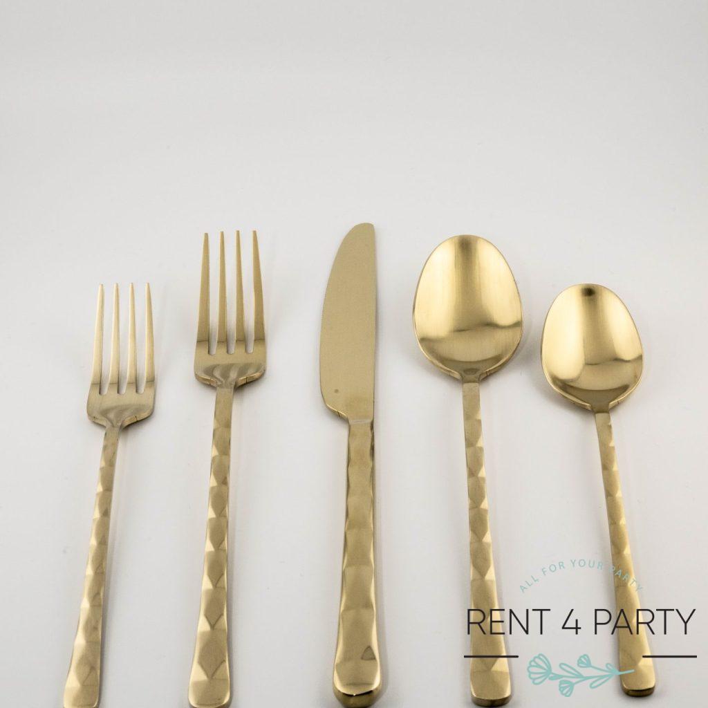 Elegant Classic Gold Flatware rental Sacramento CA | Rent4.Party