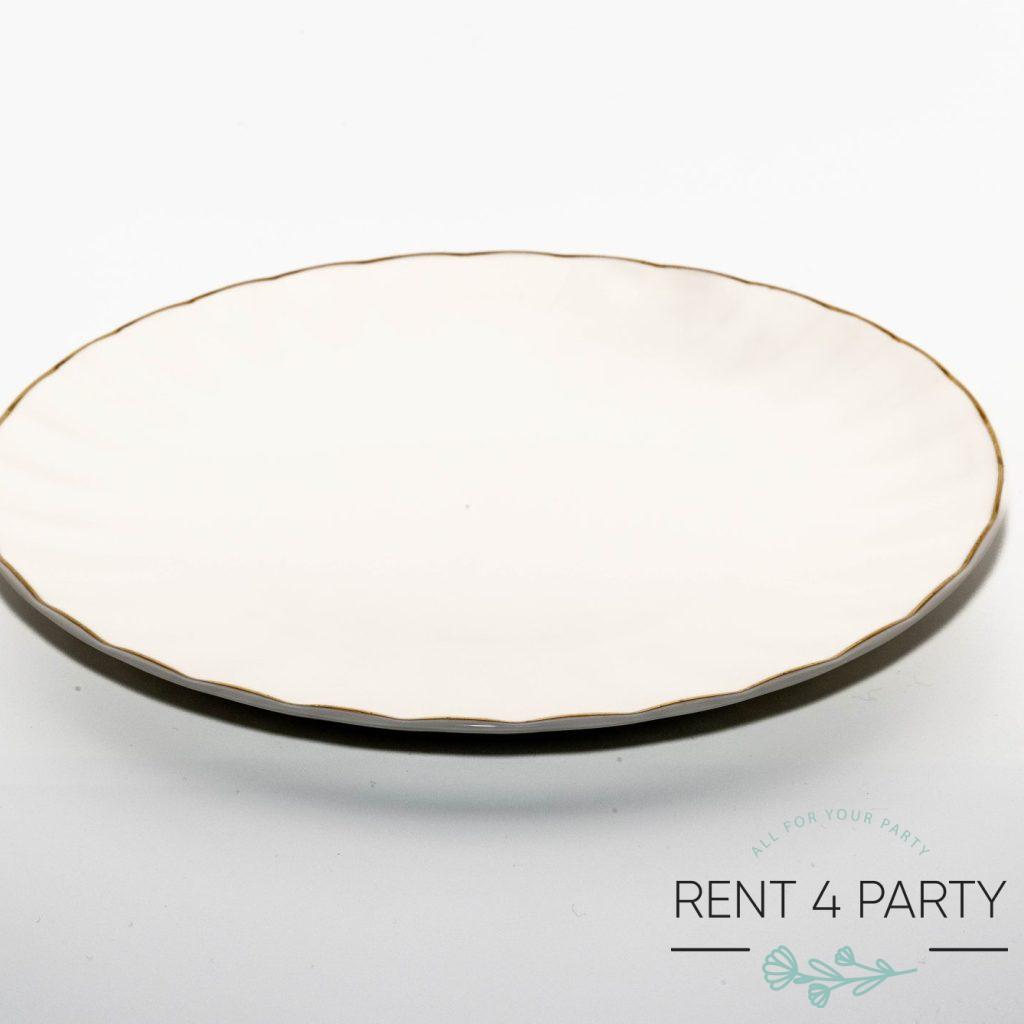 Classic dinnerware a golden rim set rental Sacramento CA | Rent4.Party