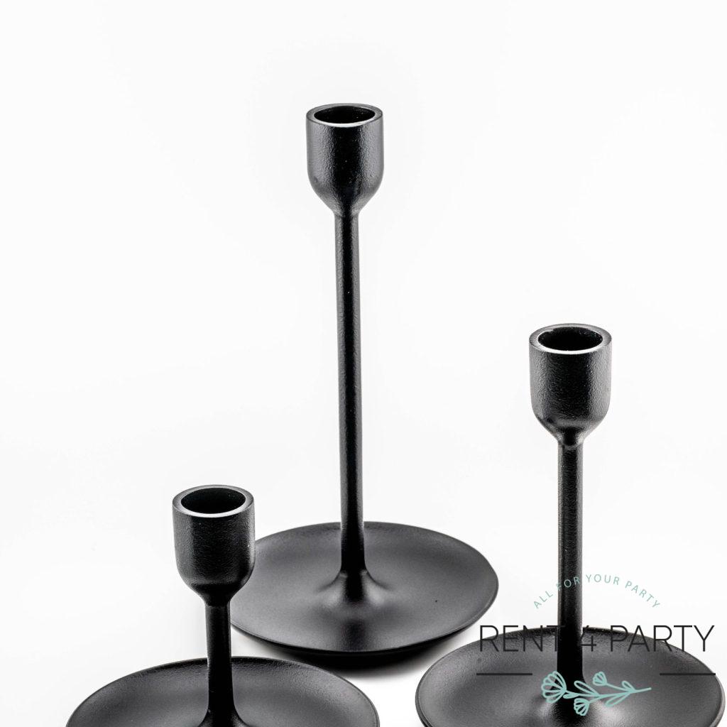 Elegant black candle holders rental Sacramento CA | Rent4.Party